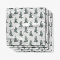 Frosted Trees Cloth Dinner Napkin