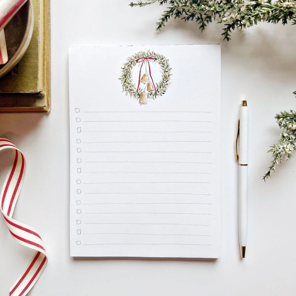Bell Wreath | Christmas Checklist Pad