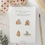 Paintable Notecards | Gingerbread
