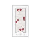 Sweetheart Cherry Bamboo Swaddle