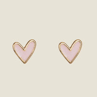 Pink Sweetheart Stud Earrings