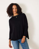 Catalina Ruffle Sweater | Black
