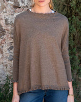 Catalina Ruffle Sweater | Taupe