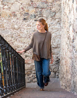Catalina Ruffle Sweater | Taupe