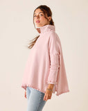 Catalina Ruffle Sweater | Rose Quartz