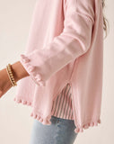 Catalina Ruffle Sweater | Rose Quartz