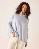 Petite Catalina Ruffle Sweater | Dreamy Blue