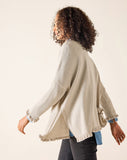 Catalina Ruffle Sweater | Stone + Cream