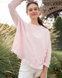 Catalina Ruffle Tee | Rose Quartz