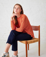 Petite Catalina Crewneck Sweater | Burnt Orange