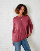 Petite Catalina Crewneck Sweater | Burnt Rose