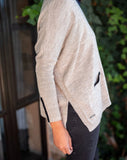 Petite Catalina Triple Crown V-Neck Sweater | Driftwood Ringer
