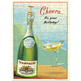 Happy Birthday Champagne Puzzle Greeting Card