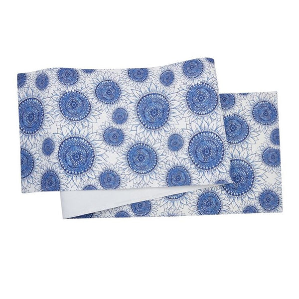 72" Blue Harvest Sunflower Table Runner