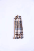 Corinne Gloves | Camel & Blue Plaid