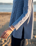 Cotswold Cable-Knit Sweater | Misty Blue