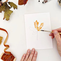 Paintable Notecards | Fall Leaves
