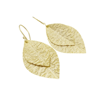 Cabo Double Leaf Earring | Gold Foil
