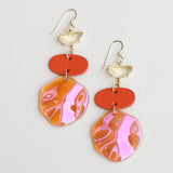 Orange Cleo Earrings