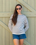 Delmar Sweater | Navy Stripes
