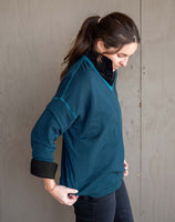 Delmar V-Neck Sweater | Deep Teal