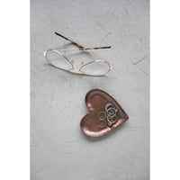 Copper Plated Heart Dish