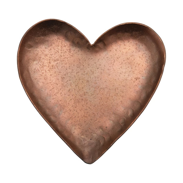 Copper Plated Heart Dish