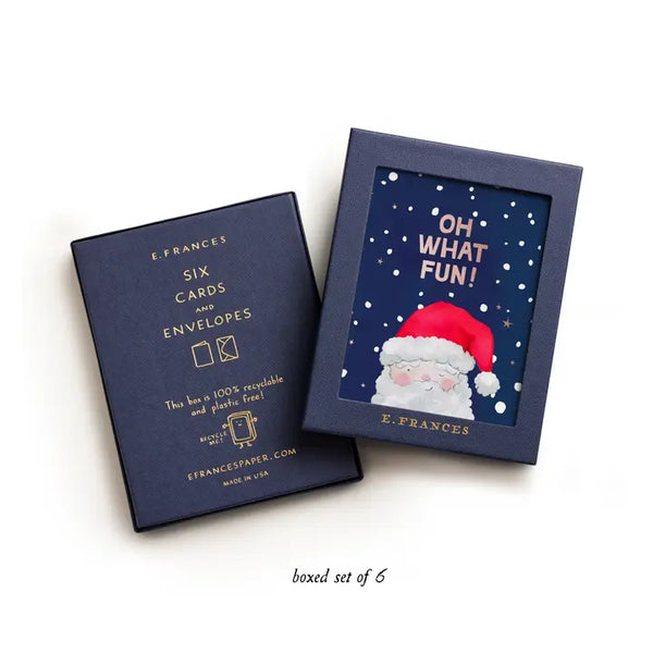 Oh What Fun Santa Cards | Boxed Set of 6