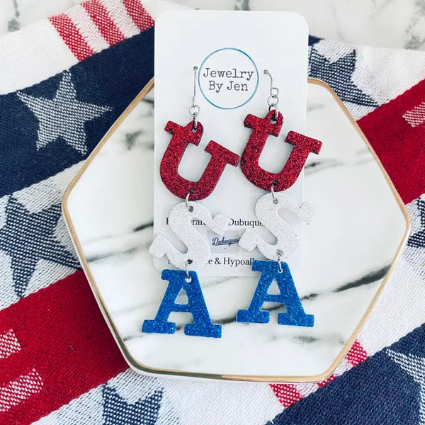 USA Fine Glitter Earrings
