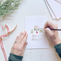 Paintable Notecards | Christmas Cheer