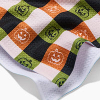 Jack-O-Lantern Checker Kitchen Towel