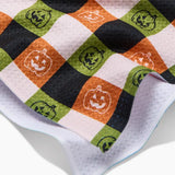 Jack-O-Lantern Checker Kitchen Towel