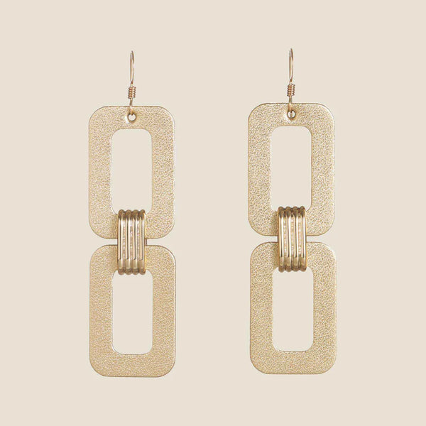 Gold Satin Blakely Earrings