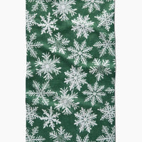 Snowy Days Green Kitchen Towel