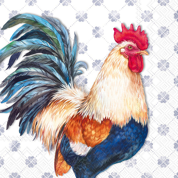 Albert Rooster Blue Lunch Napkins