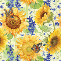 Sunflower & Larkspur Lunch Napkins