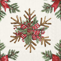Stars from Branch Light Grey Lunch Napkins