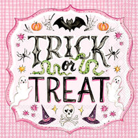 Pink Trick or Treat Cocktail Napkins