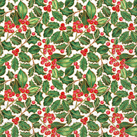 Holly Cocktail Napkins