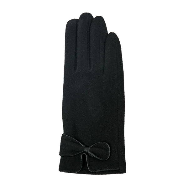 Mindy Gloves with Bow | Black