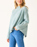 Monograph Mockneck Sweater | Heathered Sea Foam