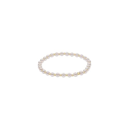 Grateful Pattern 4mm Bracelet | Pearl