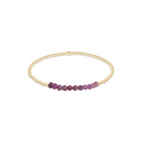 Gold Bliss 2mm Bracelet | Ruby