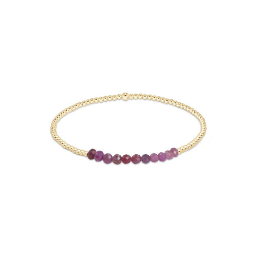 Gold Bliss 2mm Bracelet | Ruby
