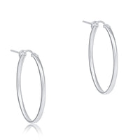 1" Smooth Oval Hoop | Sterling