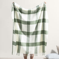 Olive Wellington Plaid Throw