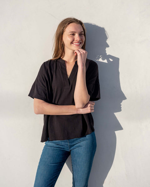 Amelia Short Sleeve Tee | Black