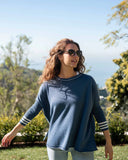 Catalina Crewneck Sweater | Blue & White Sport