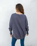 Toujours V-Neck Sweater | Slate