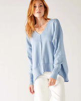 Toujours V-Neck Sweater | Chambray